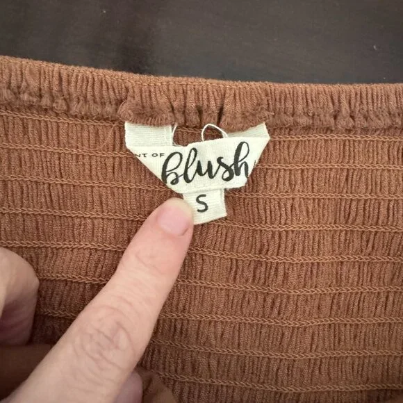 List of Blush Brown Crochet Bodice Maxi Dress | Boho | Size Small - Picture 5 of 5